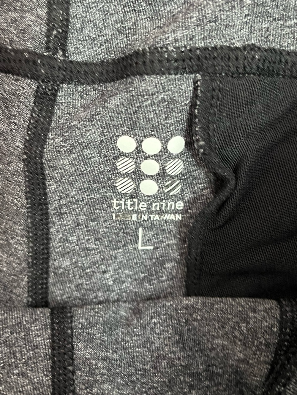 Title Nine Heathered Charcoal Grey Athletic Drawstring Shorts Golf Active Large - Picture 2 of 7